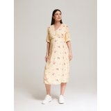 Reserved midi obleka z visokim deležem viskoze - večbarvno | Shoptok.si