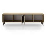 Marckeric Crna/u prirodnoj boji TV komoda u dekoru hrasta 180x51 cm Nola – | shoptok.hr