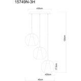 Globo viseča svetilka barry 45/120 cm E27 | Shoptok.si