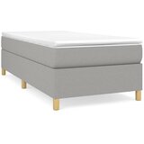  Okvir za krevet s oprugom svjetlosivi 90x190 cm od tkanine | shoptok.hr