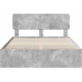  Krevetna konstrukcija s ladicama Betonsko Siva 150 x 200 cm | shoptok.hr