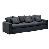 Kave Home Antracitno siva lanena sedežna garnitura 340 cm Nora – Cene