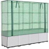 Maison Chic Visoka greda - Greda - Cvetlični Lonec s prevleko za rastlinjak videz ratana 160x40x153cm, (21790258) | Shoptok.si