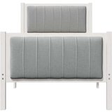  Kovinska posteljna konstrukcija Bela in svetlo siva 75 x 190 cm, (5000084699) | Shoptok.si