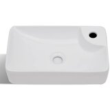 Bijeli keramički umivaonik with Faucet Hole White | shoptok.hr