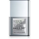 Nails Inc. Mirror Chrome lak za nohte z visokim sijajem odtenek Silver Served 14 ml | Shoptok.si