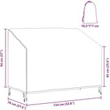 vidaXL Pokrivač za vrtnu klupu Crna 134 x 70 x 65 / 94 cm 600D tkanina | shoptok.hr