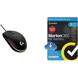 Logitech G203 Lightsync žična igralna miška črne barve z Norton 360 for Gamers 2026 za 3 naprave Cene