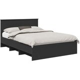  Krevetna konstrukcija Crna 150 x 200 cm Konstruirano drvo | shoptok.hr