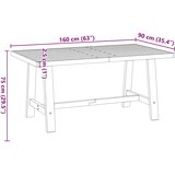  Blagovaonski stol NOAIN Noge u obliku slova A puno drvo bor | shoptok.hr