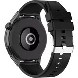 AVIZAR Paš?ek za Huawei Watch GT Runner, oja?an silikon s srebrno zaponko - ?rn, (5000039284) Cene