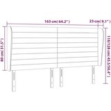  Vzglavje z ušesi roza 163x23x118/128 cm žamet, (20933622) | Shoptok.si
