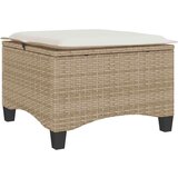 vidaXL Vrtni tabure s jastucima 2 kom bež 55x55x36 cm poliratan | shoptok.hr