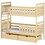 Molarem Home Drveni dječji krevet na kat Monika s ladicom - svijetlo drvo - 200x90 cm - Bez madraca | shoptok.hr