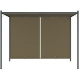 Furnova Vrtna pergola z zložljivo streho 3x3 m taupe 180 g/m², (21918790) | Shoptok.si