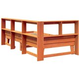  Krevet s regalom za knjige bez madraca 75 x 190 cm od borovine | shoptok.hr