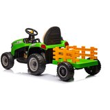 Traktor na akumulator s prikolicom BBH-030 - zeleni | Shoptok.si