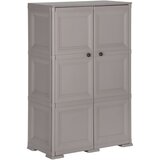 Furnova Plastična omarica 79x43x125 cm izgled lesa siva, (21953828) Cene