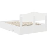  Krevetna konstrukcija Bijelo 140 x 200 cm Konstruirano drvo Bijela 206 x 143 x 90 cm | Shoptok.si