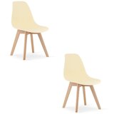  KITO stolica - krem ​​/ prirodne noge x 2 | shoptok.hr