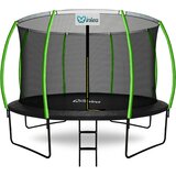  INLEA ULTIMATE Jump trampolin 366 cm s unutarnjom zaštitnom mrežom - crna/svijetlozelena | shoptok.hr