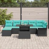  Sjedeća garnitura za vrt 8 kom. Crna [Sintetički]: Poli Ratan 297,5 x 132,5 x 85 cm | shoptok.hr