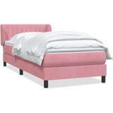 Box Spring postelja z vzmetnico Pink 100x220 cm Velvet, (22011587) | Shoptok.si