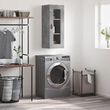 The Living Store Stenska omarica betonsko siva 34,5x34x90 cm - Stenska Omarica, (21430909) Cene