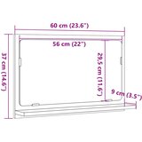 Kupaonski ormarić s ogledalom staro drvo 60x11x37 cm | shoptok.hr