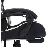  Igraća stolica s RGB LED svjetlima bijelo-crna od umjetne kože | shoptok.hr