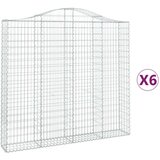  Lučne gabionske košare 6 kom 200x30x180/200cm pocinčano željezo | shoptok.hr