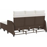  3-dijelni set vrtnih sofa s jastucima smeđi od poliratana L | shoptok.hr