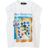 Desigual Majice s kratkimi rokavi TS AMSTERDAM 23SWTK06 Bela Cene