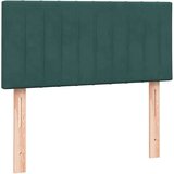 Box Spring krevet s madracem tamnozeleni 80x220 cm baršun | shoptok.hr