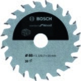 Bosch standard for wood list kružne testere za akumulatorske testere 85x1.1/0.7x15 T20 2608837666, 85x1.1/0.7x15.875 T20 | ePonuda.com