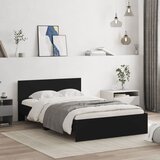  Okvir za krevet s uzglavljem crni 120x190 cm | shoptok.hr