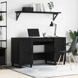 vidaXL Stol s policom Crni hrast 140 x 50 x 75 cm Konstruirano drvo Cijene