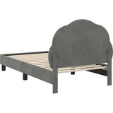  Otroški posteljni okvir z vznožjem Temno siva 80 x 160 cm Žamet, (5000104582) | Shoptok.si