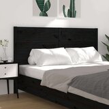  Uzglavlje crno 206 x 4 x 100 cm od masivne borovine | shoptok.hr
