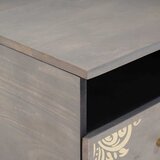  Kava Stol s ladicama Siva 80 x 54 x 40 cm Čvrsto drvo manga | shoptok.hr