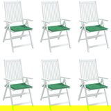 vidaXL jastuci za vrtne stolice 6 kom zeleni 50 x 50 x 3 cm od tkanine | shoptok.hr