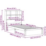 vidaXL Knjižna postelja brez vzmetnice 90x200 cm trdna borovina Cene