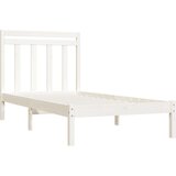  Posteljni okvir bel iz trdnega lesa 100x200 cm, (20648126) | Shoptok.si