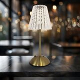  LED stona lampa ELBA, dodirna i prigušiva, punjiva, LED/1,6W/800 mAh, zlatna/prozirna | Eponuda.com