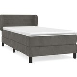 Box spring postelja z vzmetnico temno siva 80x200 cm žamet, (20723388) | Shoptok.si