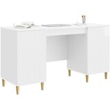  Stol Bijela visokog sjaja 142,5 x 50 x 75 cm Konstruirano drvo | Eponuda.com
