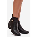 Boto Women's Ankle Boots With Zip With Strap And Gold Detail Black Zelinae | shoptok.hr