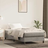  Madrac s oprugama srednje tvrdoće svjetlosivi 100x220x20 cm baršunasti | shoptok.hr