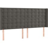 Uzglavlje tamnosivo 183 x 16 x 118/128 cm baršunasto | shoptok.hr