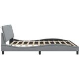  Posteljni okvir brez vzmetnice svetlo siv 200x200 cm blago | Shoptok.si